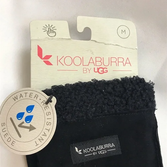 Koolaburra by Ugg Women’s Gloves  Black suede/ Sherpa NWT sz M - Picture 5 of 8